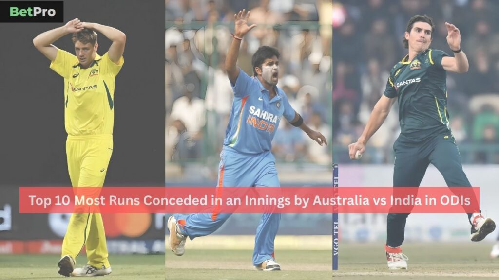 Most Runs Conceded in an Innings by Australia vs India in ODIs