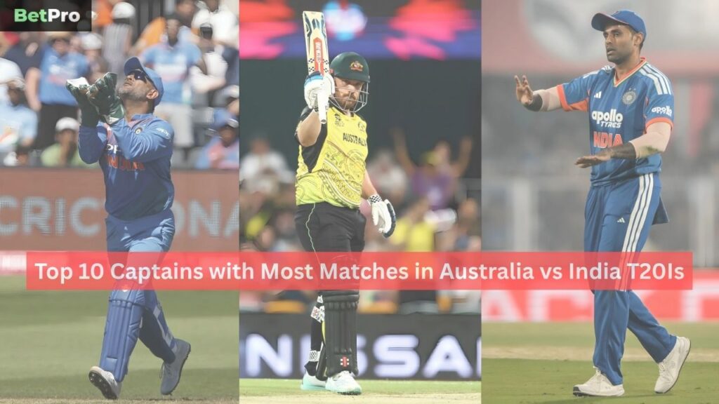 Captains with Most Matches in Australia vs India T20Is