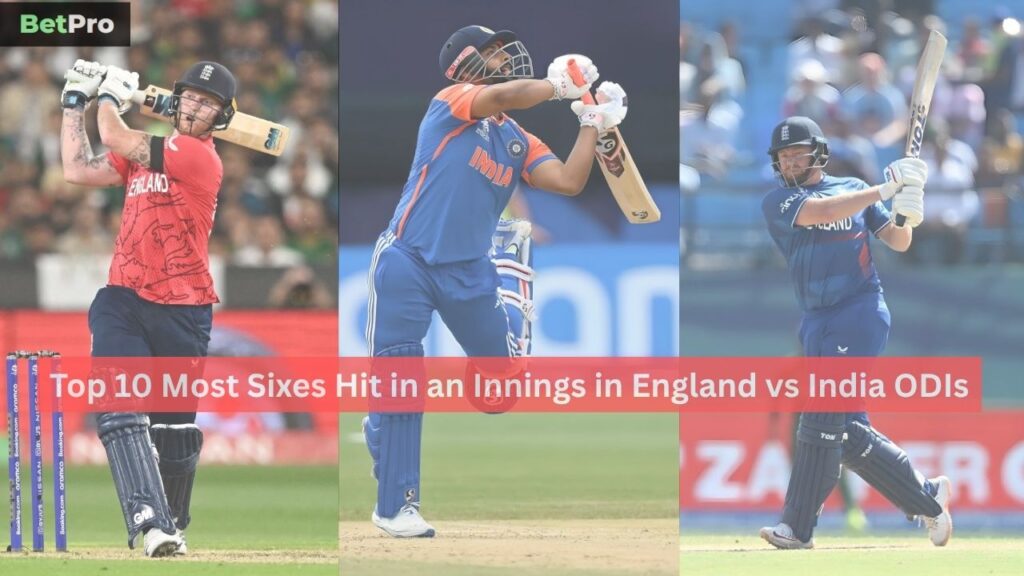 Most Sixes Hit in an Innings in England vs India ODIs