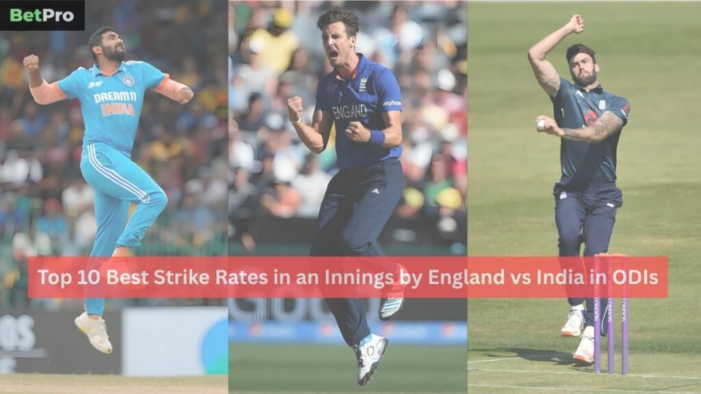 Best Strike Rates in an Innings by England vs India in ODIs