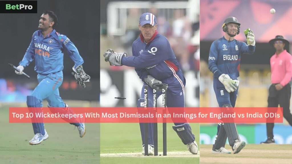 Most Dismissals in an Innings for England vs India ODIs