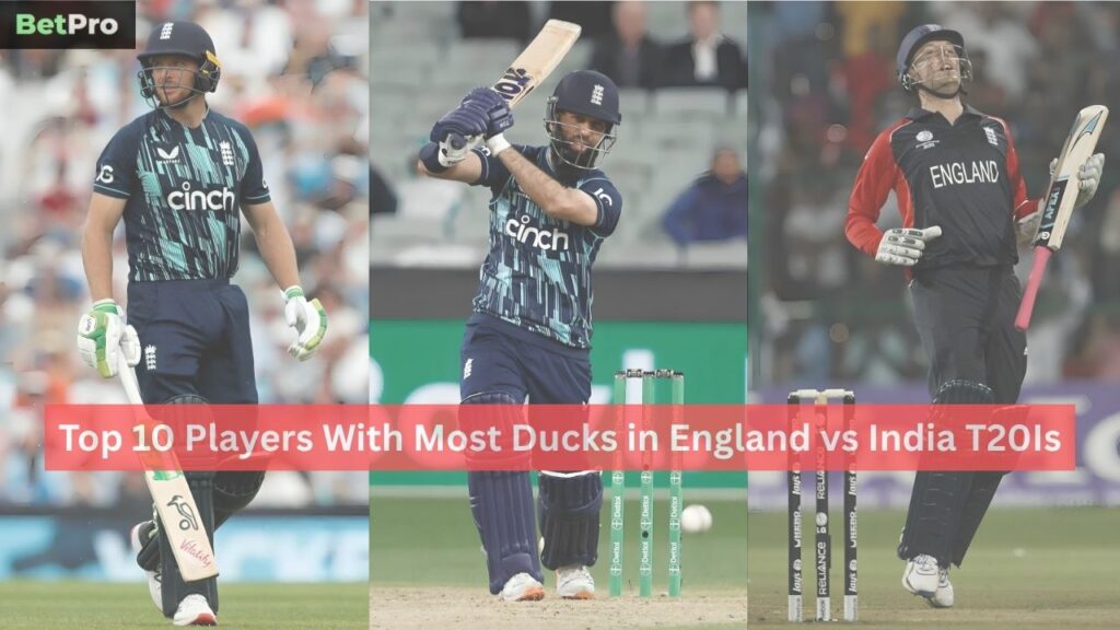 Most Ducks in England vs India T20Is